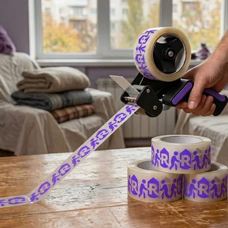 Bandă adezivă pentru relocări